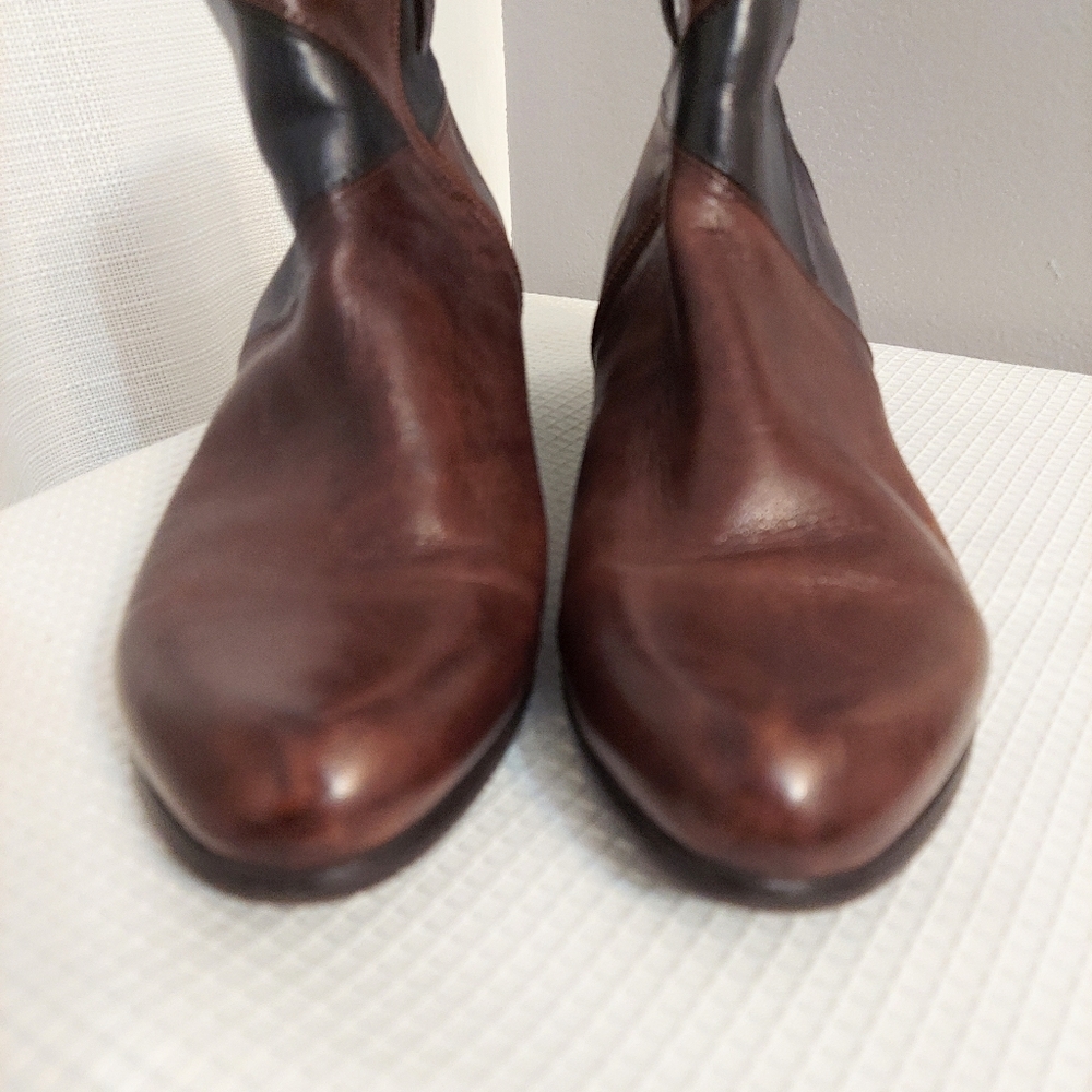 Regade Le Ciel Patchwork Leather Booties Low Heel… - image 3